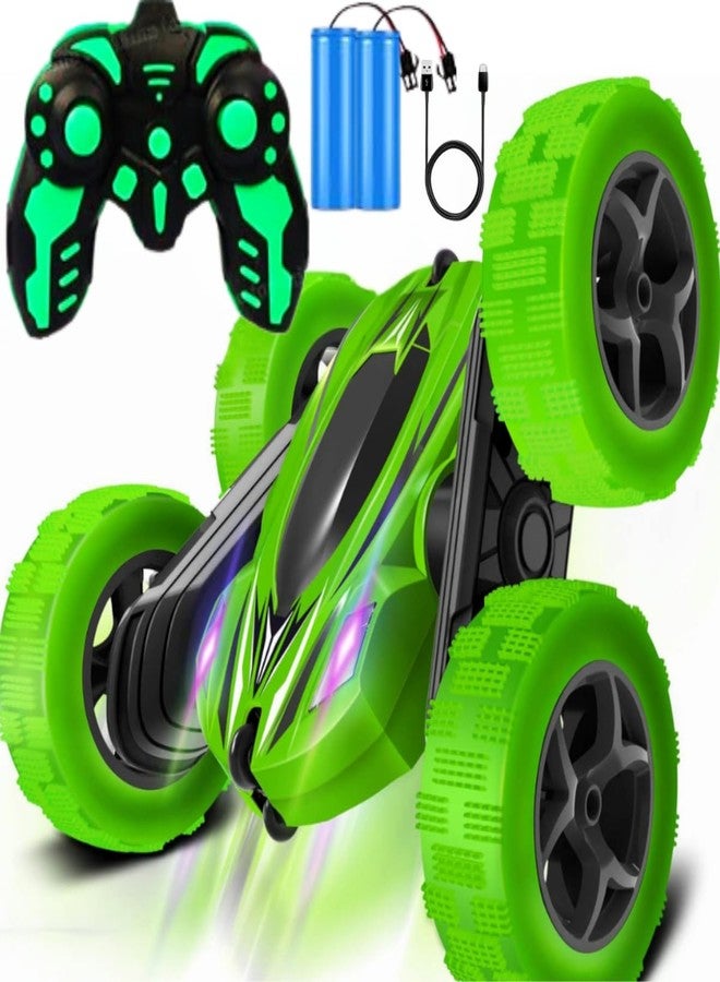 KIDZYMON® Rc Stunt Car 360 for Boys Age 4+ Years, 4WD Remote Control Car 360 Degree Flips Double Sided Stunt for Boys I Pack of 1, Green Colour - Image 1